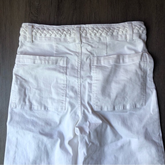 OAT New York Jeans Women’s 8/29 White Denim Wide Leg High Rise Raw Hem Coastal - Picture 5 of 8